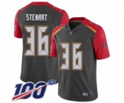 Men's Tampa Bay Buccaneers #36 M.J. Stewart Limited Gray Inverted Legend 100th Season Football Jersey Men's Tampa Bay Buccaneers #36 M.J. Stewart Limited Gray Inverted Legend 100th Season Football Jersey