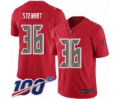 Men's Tampa Bay Buccaneers #36 M.J. Stewart Limited Red Rush Vapor Untouchable 100th Season Football Jersey Men's Tampa Bay Buccaneers #36 M.J. Stewart Limited Red Rush Vapor Untouchable 100th Season Football Jersey