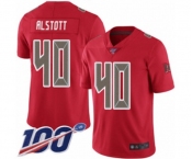 Men's Tampa Bay Buccaneers #40 Mike Alstott Limited Red Rush Vapor Untouchable 100th Season Football Jersey Men's Tampa Bay Buccaneers #40 Mike Alstott Limited Red Rush Vapor Untouchable 100th Season Football Jersey