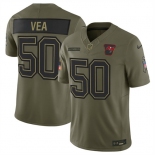 Men's Tampa Bay Buccaneers #50 Vita Vea Olive 2025 Salute to Service Limited Football Stitched Jersey Men's Tampa Bay Buccaneers #50 Vita Vea Olive 2025 Salute to Service Limited Football Stitched Jersey