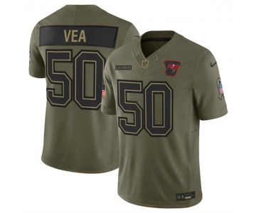 Men's Tampa Bay Buccaneers #50 Vita Vea Olive 2025 Salute to Service Limited Football Stitched Jersey