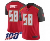 Men's Tampa Bay Buccaneers #58 Shaquil Barrett Red Team Color Vapor Untouchable Limited Player 100th Season Football Jersey Men's Tampa Bay Buccaneers #58 Shaquil Barrett Red Team Color Vapor Untouchable Limited Player 100th Season Football Jersey