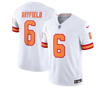 Men's Tampa Bay Buccaneers #6 Baker Mayfield White 2025 F.U.S.E. Vapor Limited Football Stitched Jersey