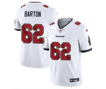 Men's Tampa Bay Buccaneers #62 Graham Barton White 2024 Draft Vapor Limited Football Stitched Jersey