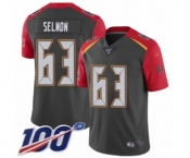 Men's Tampa Bay Buccaneers #63 Lee Roy Selmon Limited Gray Inverted Legend 100th Season Football Jersey Men's Tampa Bay Buccaneers #63 Lee Roy Selmon Limited Gray Inverted Legend 100th Season Football Jersey