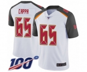 Men's Tampa Bay Buccaneers #65 Alex Cappa White Vapor Untouchable Limited Player 100th Season Football Jersey Men's Tampa Bay Buccaneers #65 Alex Cappa White Vapor Untouchable Limited Player 100th Season Football Jersey