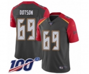 Men's Tampa Bay Buccaneers #69 Demar Dotson Limited Gray Inverted Legend 100th Season Football Jersey Men's Tampa Bay Buccaneers #69 Demar Dotson Limited Gray Inverted Legend 100th Season Football Jersey