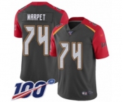 Men's Tampa Bay Buccaneers #74 Ali Marpet Limited Gray Inverted Legend 100th Season Football Jersey Men's Tampa Bay Buccaneers #74 Ali Marpet Limited Gray Inverted Legend 100th Season Football Jersey