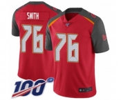 Men's Tampa Bay Buccaneers #76 Donovan Smith Red Team Color Vapor Untouchable Limited Player 100th Season Football Jersey Men's Tampa Bay Buccaneers #76 Donovan Smith Red Team Color Vapor Untouchable Limited Player 100th Season Football Jersey