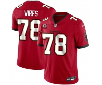 Men's Tampa Bay Buccaneers #78 Tristan Wirfs Red 2026 With 4-Star C Patch Vapor Limited Football Stitched Jersey