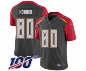 Men's Tampa Bay Buccaneers #80 O. J. Howard Limited Gray Inverted Legend 100th Season Football Jersey Men's Tampa Bay Buccaneers #80 O. J. Howard Limited Gray Inverted Legend 100th Season Football Jersey