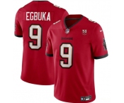 Men's Tampa Bay Buccaneers #9 Emeka Egbuka Red 2025 Draft 50th Anniversary Patch Vapor Untouchable Limited Football Stitched Jersey