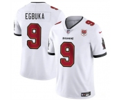 Men's Tampa Bay Buccaneers #9 Emeka Egbuka White 2025 Draft 50th Anniversary Patch Vapor Untouchable Limited Football Stitched Jersey