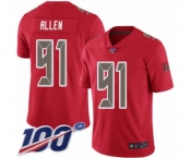 Men's Tampa Bay Buccaneers #91 Beau Allen Limited Red Rush Vapor Untouchable 100th Season Football Jersey Men's Tampa Bay Buccaneers #91 Beau Allen Limited Red Rush Vapor Untouchable 100th Season Football Jersey