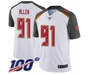 Men's Tampa Bay Buccaneers #91 Beau Allen White Vapor Untouchable Limited Player 100th Season Football Jersey Men's Tampa Bay Buccaneers #91 Beau Allen White Vapor Untouchable Limited Player 100th Season Football Jersey