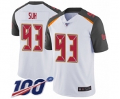Men's Tampa Bay Buccaneers #93 Ndamukong Suh White Vapor Untouchable Limited Player 100th Season Football Jersey Men's Tampa Bay Buccaneers #93 Ndamukong Suh White Vapor Untouchable Limited Player 100th Season Football Jersey