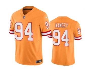 Men's Tampa Bay Buccaneers #94 Calijah Kancey Orange 2023 F.U.S.E.  Throwback Limited Stitched Jersey
