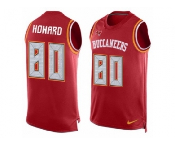 Nike Buccaneers #80 O. J. Howard Red Team Color Men's Stitched NFL Limited Tank Top Jersey