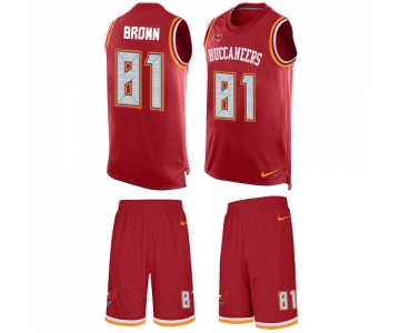 Nike Buccaneers #81 Antonio Brown Red Team Color Men's Stitched NFL Limited Tank Top Suit Jersey