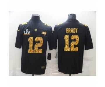 Tampa Bay Buccaneers #12 Tom Brady Leopard 2021 Super Bowl LV Jersey