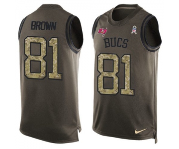 ke Buccaneers #81 Antonio Brown Green Men's Stitched NFL Limited Salute To Service Tank Top Jersey