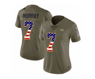 Women Nike Tampa Bay Buccaneers #7 Patrick Murray Limited Olive USA Flag 2017 Salute to Service NFL Jersey