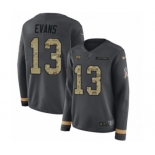 Women's Nike Tampa Bay Buccaneers #13 Mike Evans Limited Black Salute to Service Therma Long Sleeve NFL Jersey