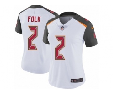 Women's Nike Tampa Bay Buccaneers #2 Nick Folk White Vapor Untouchable Limited Player NFL Jersey