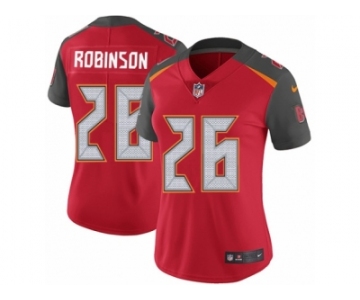 Women's Nike Tampa Bay Buccaneers #26 Josh Robinson Vapor Untouchable Limited Red Team Color NFL Jersey