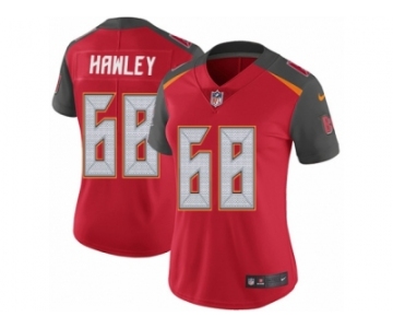Women's Nike Tampa Bay Buccaneers #68 Joe Hawley Vapor Untouchable Limited Red Team Color NFL Jersey