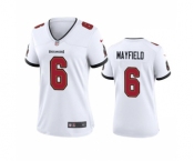 Women's Tampa Bay Buccanee #6 Baker Mayfield White Stitched Game Jersey(Run Small)