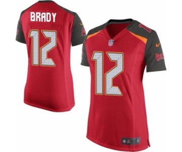 Women's Tampa Bay Buccaneers #12 Tom Brady Game Red Team Color Football Jersey
