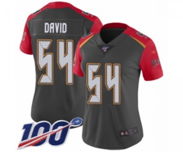 Women's Tampa Bay Buccaneers #54 Lavonte David Limited Gray Inverted Legend 100th Season Football Jersey