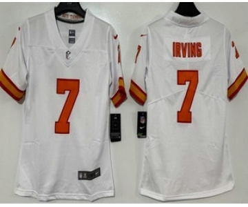 Women's Tampa Bay Buccaneers #7 Bucky Irving Limited White Throwback Vapor Jersey