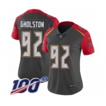 Women's Tampa Bay Buccaneers #92 William Gholston Limited Gray Inverted Legend 100th Season Football Jersey