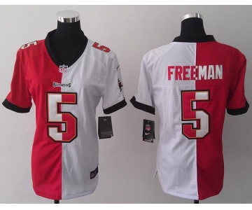 nike women nfl jerseys tampa bay buccaneers #5 freeman white-red[nike split]