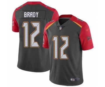 Youth Tampa Bay Buccaneers #12 Tom Brady Limited Gray Inverted Legend Football Jersey
