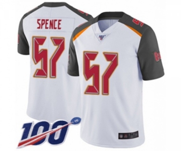 Youth Tampa Bay Buccaneers #57 Noah Spence White Vapor Untouchable Limited Player 100th Season Football Jersey