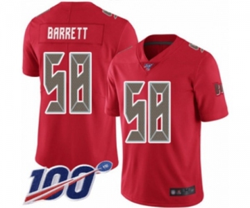 Youth Tampa Bay Buccaneers #58 Shaquil Barrett Limited Red Rush Vapor Untouchable 100th Season Football Jersey