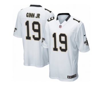 Men Nike New Orleans Saints #19 Ted Ginn Jr Game White NFL Jersey