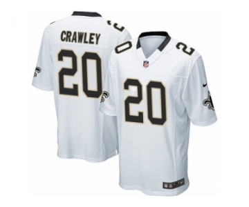 Men Nike New Orleans Saints #20 Ken Crawley Game White NFL Jersey