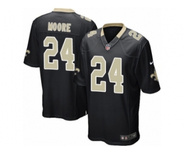 Men's Nike New Orleans Saints #24 Sterling Moore Game Black Team Color NFL Jersey