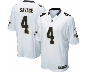 Men's Nike New Orleans Saints #4 Tom Savage Game White NFL Jersey