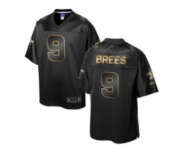 Nike New Orleans Saints #9 Drew Brees Black Gold Collection Jersey[Game]
