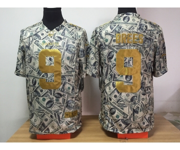 Nike New Orleans Saints #9 Drew Brees US Dollars Tyle(Game)