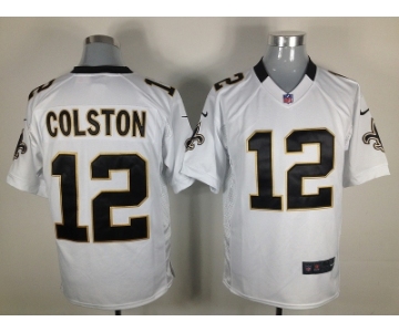 nike nfl jerseys new orleans saints #12 colston white[game]