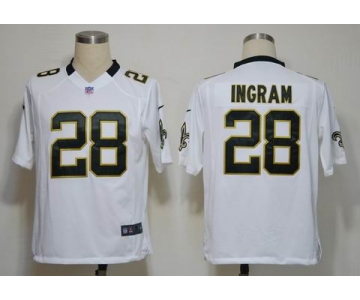 nike nfl jerseys new orleans saints #28 ingram white[game]