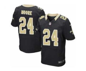 Men's Nike New Orleans Saints #24 Sterling Moore Elite Black Team Color NFL Jersey