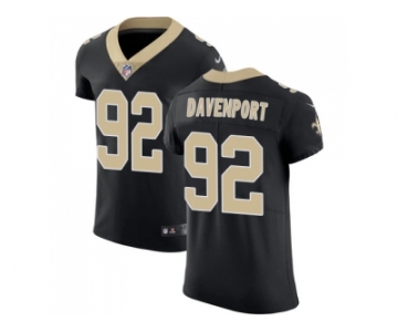 Nike New Orleans Saints #92 Marcus Davenport Black Team Color Men Stitched NFL Vapor Untouchable Elite Jersey