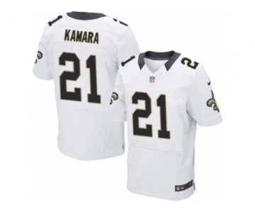 Nike Saints #21 Alvin Kamara White Men's Stitched NFL Elite Jersey